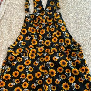 Skull and Flowers Overalls